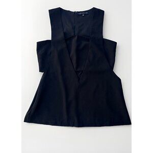 English Factory Women’s Black Cut Out Sleeveless Top Size L NWOT